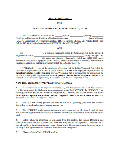 formal license agreement template