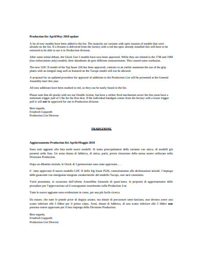 17+ Production List Templates - PDF