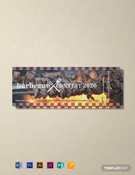 free bbq event ticket template