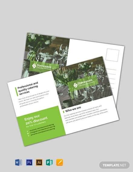 free-catering-business-postcard-template