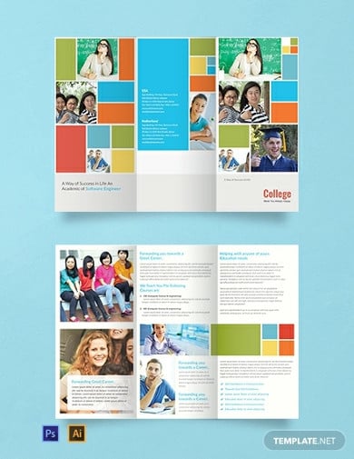 free college a3 brochure template
