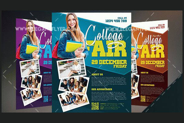 free college fair flyer template