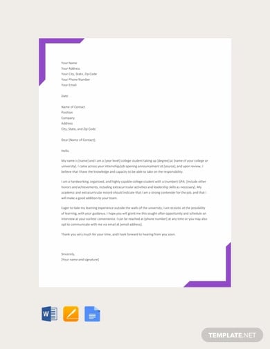 free-college-resume-cover-letter-template