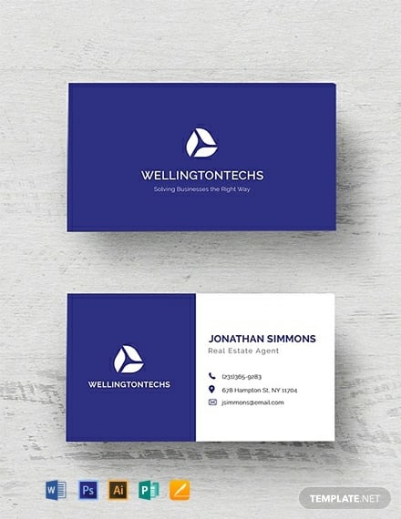 free corporate business card template