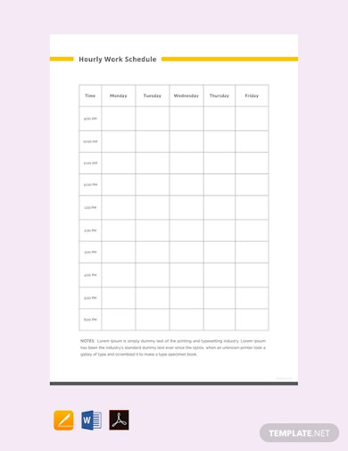 free-hourly-work-schedule-template