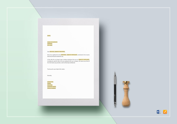 free-job-reference-template