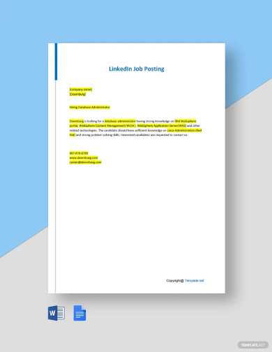 16+ Job Posting Templates - PDF, Word