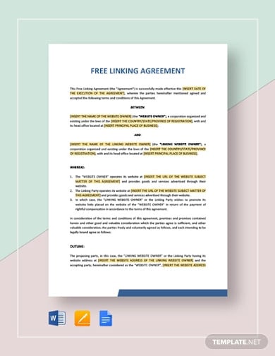 free-linking-agreement-template