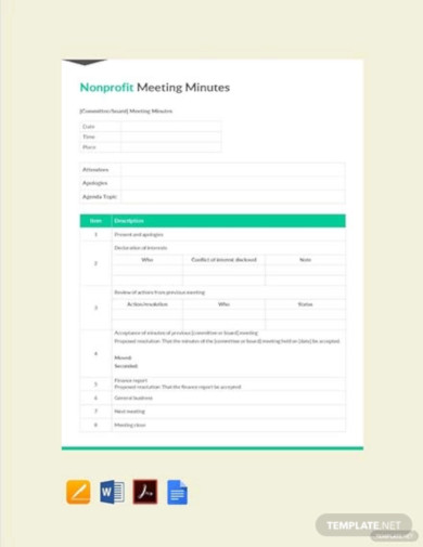 free-non-profit-board-meeting-minutes-template