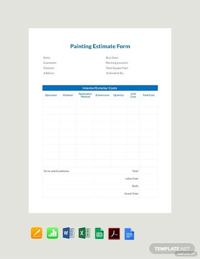 free-painting-estimate-form-template
