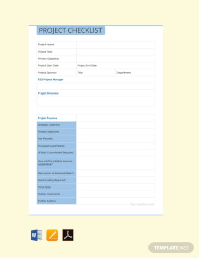 Project Checklist Template - 16+ Free Word, PDF Documents Download!
