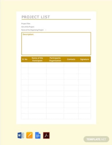 free-project-list-template