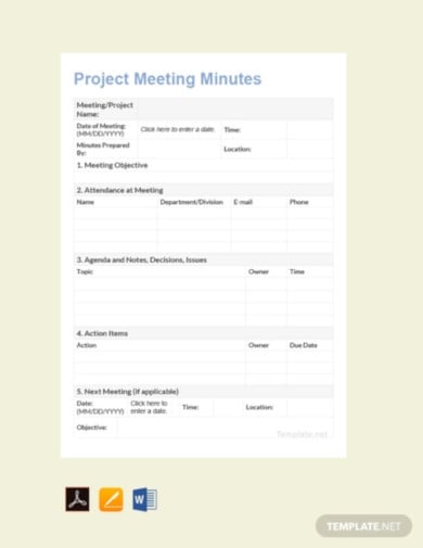 free-project-meeting-minutes-template