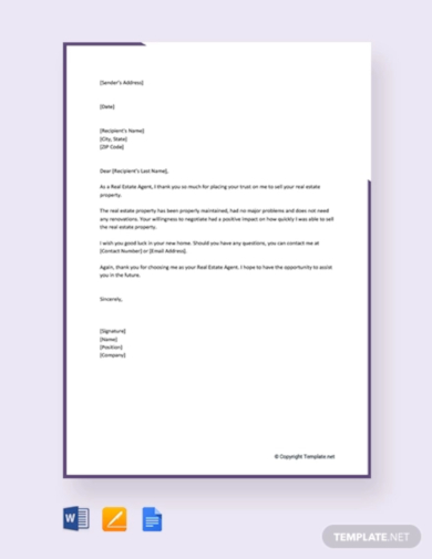 18+ FREE Real Estate Letter Templates in PDF | Google Docs | Word | Pages