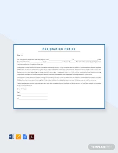free-resignation-notice-template