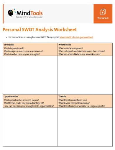 free-swot-analysis-worksheet-template