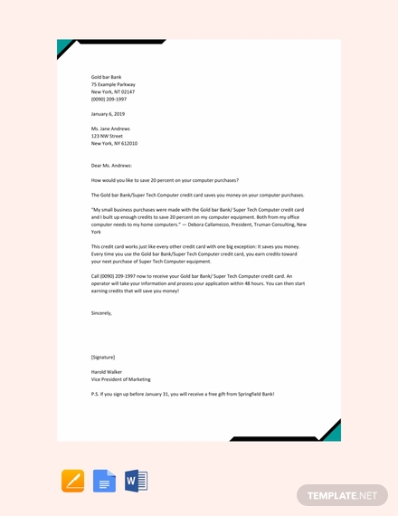 Sample Marketing Letter Templates Google Docs MS Word Pages PDF DOC