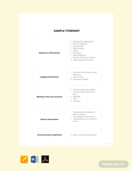 FREE 8+ Road Trip Itinerary Templates in Google Docs | MS Word | Pages ...