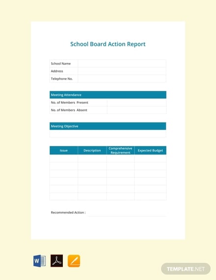free-school-board-report-template