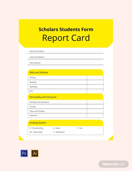 9+ Preschool Report Card Templates - Illustrator, Numbers, Publisher