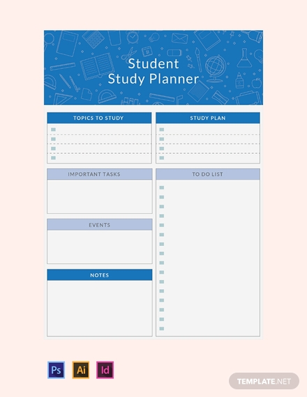 15+ Student Planner Templates - Google Docs, Google Sheets, MS Word, MS ...