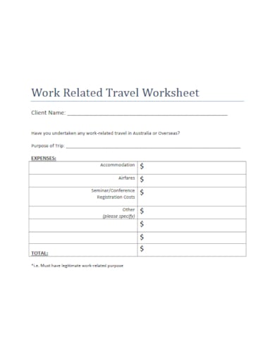 mileage for constructed travel worksheet