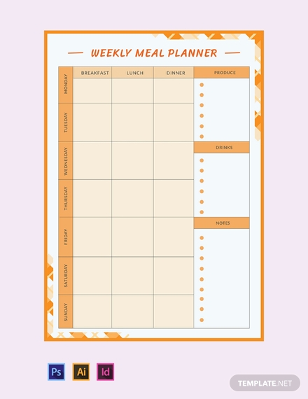 34+ Meal Planner Templates - Google Docs, MS Word, Pages, Illustrator ...