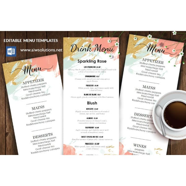 french-wedding-menu-template