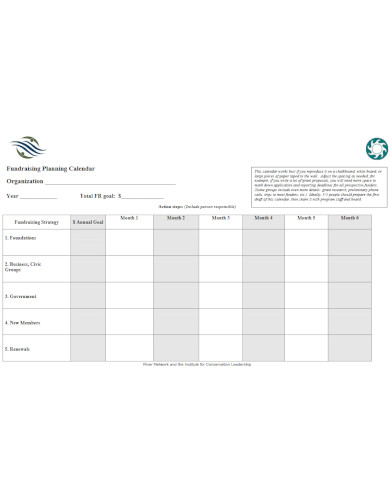 10+ Fundraising Calendar Templates - PDF