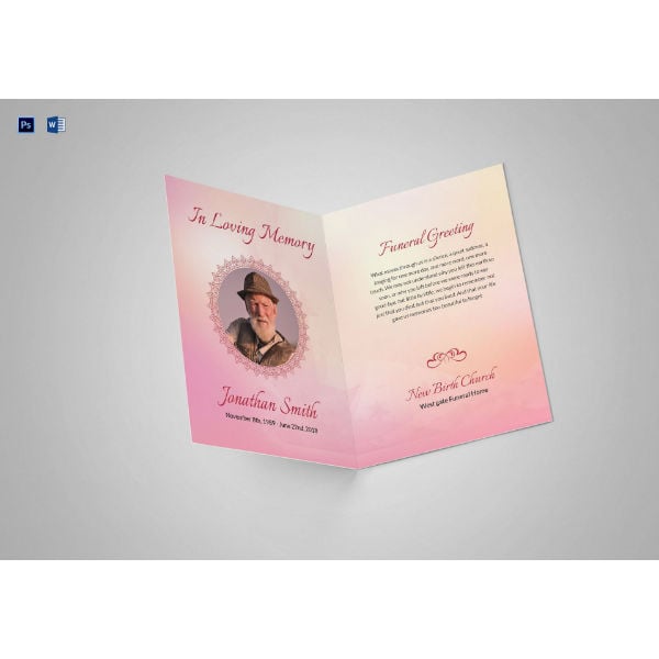 funeral greeting card template