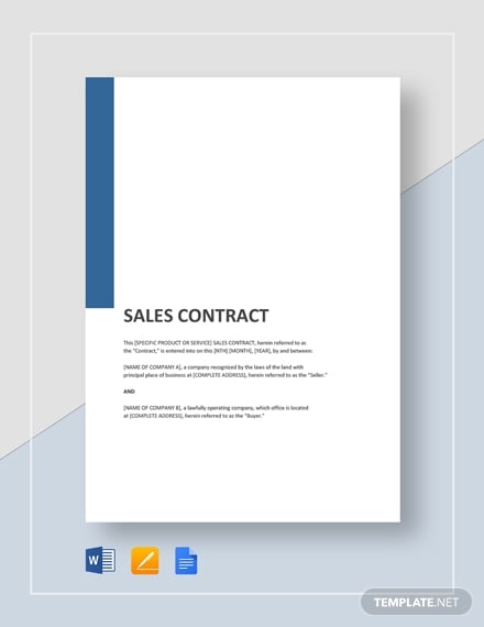 general multipurpose sales contract template
