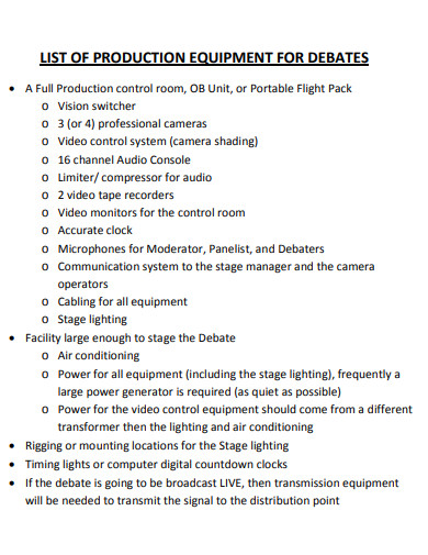 17+ Production List Templates - PDF