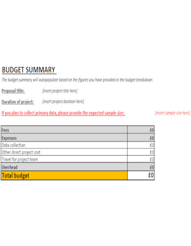 general research project budget