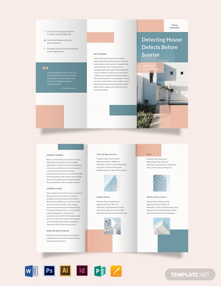 13+ Home Inspection Inspector Brochure Templates - Illustrator 