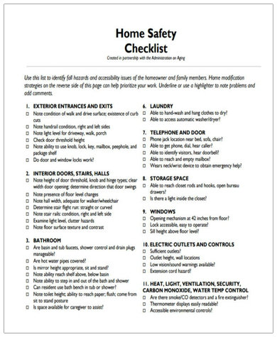 13  Safety Checklist Templates Google Docs MS Word Pages PDF
