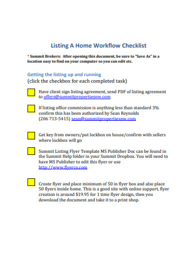 home-workflow-checklist