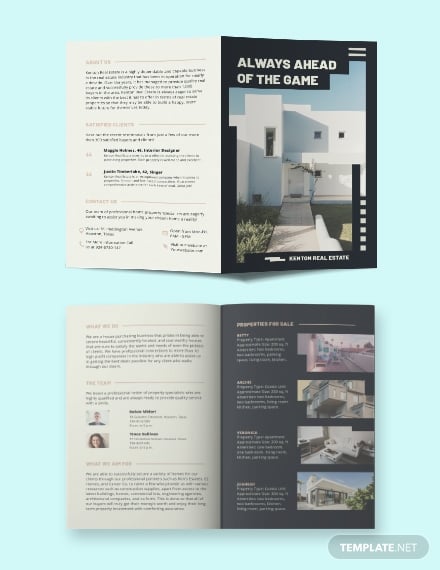 house home community bi fold brochure template