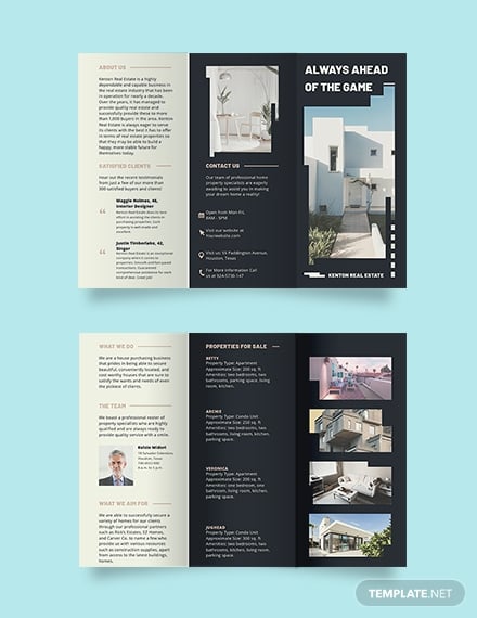 house home community tri fold brochure template
