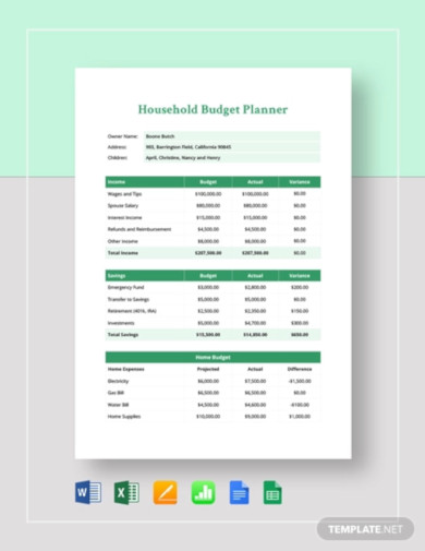 household-budget-planner-template
