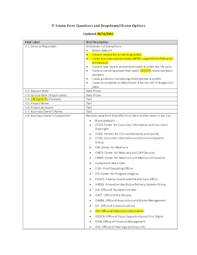 FREE 15 Project Intake Form Templates In PDF FREE 15 Project Intake Form Templates In PDF