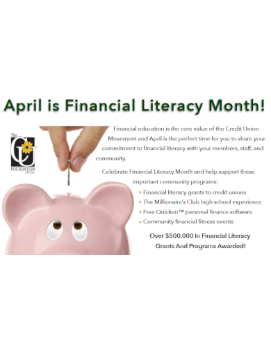impressive financial literacy flyer template