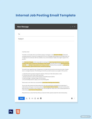 internal job posting email template