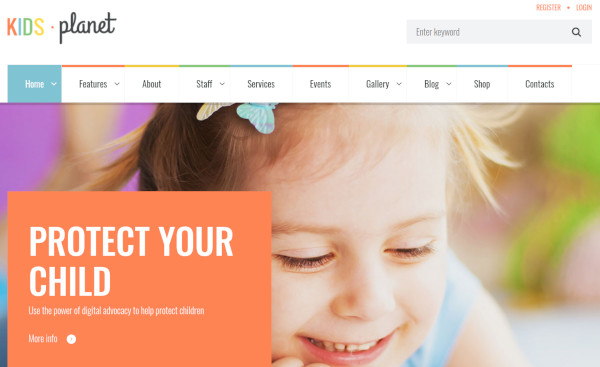 kids planet elegant wordpress theme