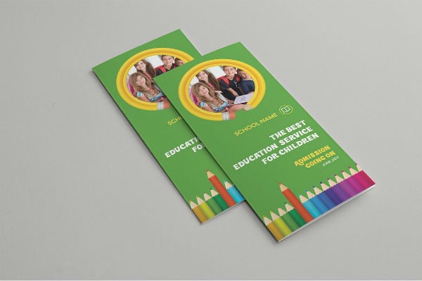 kids school trifold brochure