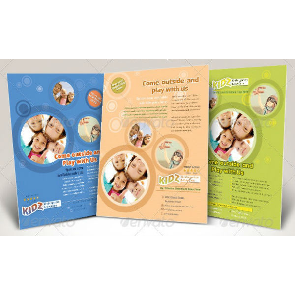 kindergarten daycare flyer templates