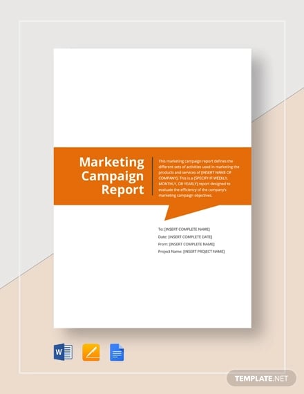 marketing campaign report template