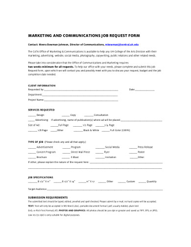marketing-job-request-form-template
