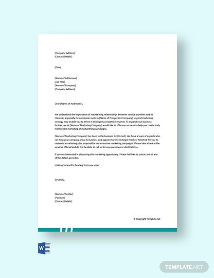 marketing letter for services