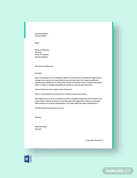 Sample Marketing Letter Templates - Google Docs, MS Word, Pages, PDF, DOC