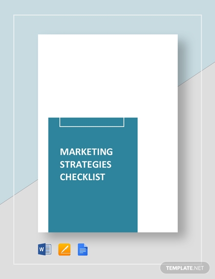 marketing strategies checklist